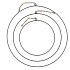 METAL CIRCLE BLACK WITH ROPE 48CM