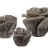 CANDLE ROOS DARK GREEN 11X9CM NM