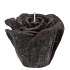 CANDLE ROOS BLACK 11X9CM NM