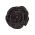 CANDLE ROOS BLACK 11X9CM NM