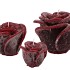 CANDLE ROOS BORDEAUX 14X12CM NM