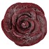 CANDLE ROOS BORDEAUX 14X12CM