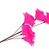 SILK FEATHER FLOWER FUCHSIA 5 OP STEEL 85CM NM