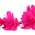 SILK FEATHER FLOWER FUCHSIA 5 OP STEEL 85CM NM