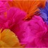 SILK FEATHER FLOWER FUCHSIA 5 OP STEEL 85CM NM