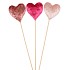 LOVE STICK HEART VELVET PINK ASS P/1 50X9CM