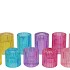 BICOLORE CANDLE H COLOR MIX ROUND ASS SET OF 2 5,5X7CM NM