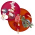 BICOLORE CANDLE H COLOR MIX ROUND ASS SET OF 2 5,5X7CM NM
