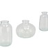 DAYAH TRANSPARENT GLASS BOTTLE S/3 7X11CM NM