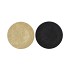 MELAMINE SHINE BLACK/GOLD PLATE ROUND ASS 18X18X2CM