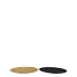 MELAMINE SHINE BLACK/GOLD PLATE ROUND ASS 18X18X2CM