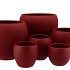 VINCI RED VELVET FLOWER POT 22X19CM