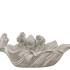 CONCRETE BIRD BOWL LEAF 29X21X13CM