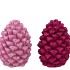 JINGLE FUCHSIA/PINK PINECONE ASS 7X7X10CM NM