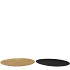 MELAMINE SHINE BLACK/GOLD PLATE ROUND ASS 28X28X2CM NM