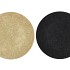 MELAMINE SHINE BLACK/GOLD PLATE ROUND ASS 40X40X2CM