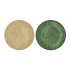 MELAMINE SHINE OLIVE GREEN/GOLD PLATE ROUND ASS 22X22X2CM NM