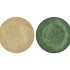 MELAMINE SHINE OLIVE GREEN/GOLD PLATE ROUND ASS 28X28X2CM
