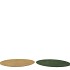 MELAMINE SHINE OLIVE GREEN/GOLD PLATE ROUND ASS 28X28X2CM