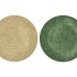 MELAMINE SHINE OLIVE GREEN/GOLD PLATE ROUND ASS 33X33X2CM