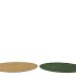 MELAMINE SHINE OLIVE GREEN/GOLD PLATE ROUND ASS 33X33X2CM