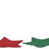 MELAMINE SHINE GREEN/RED PLATE STAR 28X28X1CM