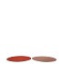 MELAMINE SHINE ROSE/COPPER PLATE ROUND ASS 18X18X2CM