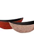 MELAMINE SHINE ROSE/COPPER BOAT OVAL 39X12X13CM
