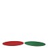 MELAMINE SHINE GREEN/RED PLATE ROUND ASS 22X22X2CM