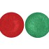 MELAMINE SHINE GREEN/RED PLATE ROUND ASS 28X28X2CM
