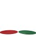 MELAMINE SHINE GREEN/RED PLATE ROUND ASS 28X28X2CM