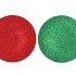 MELAMINE SHINE GREEN/RED PLATE ROUND ASS 33X33X2CM