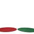MELAMINE SHINE GREEN/RED PLATE ROUND ASS 33X33X2CM
