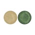 MELAMINE SHINE OLIVE GREEN/GOLD PLATE ROUND ASS 18X18X2CM NM