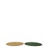 MELAMINE SHINE OLIVE GREEN/GOLD PLATE ROUND ASS 18X18X2CM NM