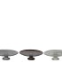 DAYAH SHADE OF GREY GLASS PLATE ON FOOT 15X8CM ASS P/1 NM