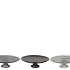DAYAH SHADE OF GREY GLASS PLATE ON FOOT 20X8CM ASS P/1 NM