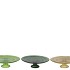 DAYAH FOREST GREEN GLASS PLATE ON FOOT 20X8CM ASS P/1 NM