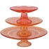DAYAH CORAL SUNSET GLASS PLATE ON FOOT 20X8CM ASS P/1 NM