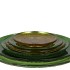 DAYAH FOREST GREEN GLASS PLATE 15X2CM ASS P/1 NM