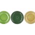 DAYAH FOREST GREEN GLASS PLATE 18X2CM ASS P/1 NM