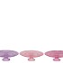 DAYAH PRETTY PINK GLASS PLATE ON FOOT 15X8CM ASS P/1 NM