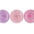 DAYAH PRETTY PINK GLASS PLATE ON FOOT 15X8CM ASS P/1 NM