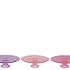 DAYAH PRETTY PINK GLASS PLATE ON FOOT 20X8CM ASS P/1 NM
