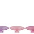 DAYAH PRETTY PINK GLASS PLATE ON FOOT 25X9CM ASS P/1 NM