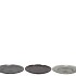 DAYAH SHADE OF GREY GLASS PLATE 15X2CM ASS P/1 NM