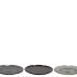 DAYAH SHADE OF GREY GLASS PLATE 18X2CM ASS P/1 NM