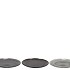 DAYAH SHADE OF GREY GLASS PLATE 20X2CM ASS P/1 NM