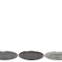 DAYAH SHADE OF GREY GLASS PLATE 23X2CM ASS P/1 NM