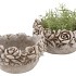 CONCRETE ANTIQUE FLOWER BOWL ROUND 25X25X13CM